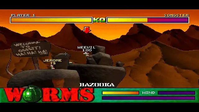 لعبة Worms 1 للكمبيوتر